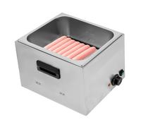 Scaldavivande elettrico per salsicce, 10 l, 1300 W, riscaldamento rapido, regolabile da 50 a 300 °C, a doppia parete, isolato per buffet e ristoranti