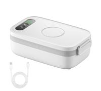 Scaldavivande Elettrico Portatile, 1L Lunch Box Autoriscaldante, Timer a 7 Velocità e Temperatura Costante a 4 Velocità, Contenitore per il Pranzo Elettrica per Auto, Ufficio, Viaggi, Campeggio