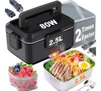 Scaldavivande Elettrico100W Portatile 1.8L Porta Pranzo 3 in1 per Auto e Ufficio
