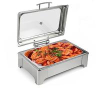 Scaldavivande in acciaio inox con controllo della temperatura per catering, feste, buffet