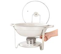 Scaldavivande per Buffet,Fornello da Servizio con Coperchio Trasparente - per Servire Cibi | Feste di Natale Capodanno Pasqua Matrimoni Banchetti Eventi