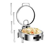 Scaldavivande Professionale Da 6 Litri, Riscaldatore Elettrico Per Buffet E Bagnomaria, Riscaldamento A 360° Per Cucina E Sala Da Pranzo, Potenza 300-800 W, Display Della Temperatura In Tempo Reale -