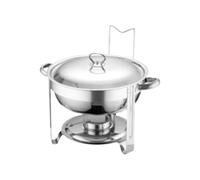 Scaldavivande Professionali Rotondi In Acciaio Inox Con Vassoio, Contenitore For Alimenti, Coperchio E Supporto For Feste Banchetti Mantenimento Del Calore A Lunga Durata