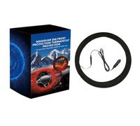 Scaldavivande - Rivestimento riscaldante in morbida pelle, dodici Volt, accessorio termico di guida, protezione circolare | Soluzione stagionale per il comfort delle mani per viaggi invernali e