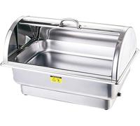 Scaldavivande, Set di Cialde in Acciaio Inox, Roll Top, Server Buffet E Vassoio Scaldavivande, Scaldavivande, Feste, Buffet, Mantiene Il Cibo Caldo in Eventi con Cat, Full Size