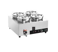 Scaldazuppa elettrico con 2/3/4 * 7.4 Qt Bollitore for alimenti Pentola in acciaio inossidabile Resistente al calore for la casa del ristorante per il lavoro(4X7.4QT 1500W)