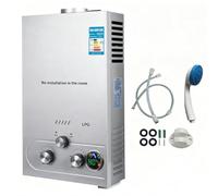 Scaldino a Gas Da Esterno, 6L GPL Scaldabagno a Gas Portatile Da Per Esterni Con Display, Protezione Di Sicurezza Multipla, Per Campeggio E Camper