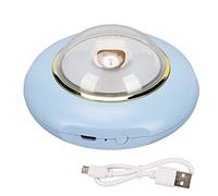 Scaldino elettrico ricaricabile USB a mano 2 livelli Riscaldamento rapido 4000mAh LED Luce notturna Scaldamani carino Space Man (Blu)