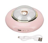 Scaldino elettrico ricaricabile USB a mano 2 livelli Riscaldamento rapido 4000mAh LED Luce notturna Scaldamani carino Space Man (Rosa)