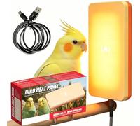 Scaldino per Uccelli da Gabbia | Pannello Riscaldante USB 18x10 Cm - Piastra Riscaldante Per Uccelli 5W Silenziosa Con Cavo 1,5 m,Per Pappagallini Fringuelli Inseparabili Antiscottatura Gabbia Bagno I