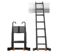 scale a pioli, Scala telescopica in alluminio estensibile multiuso con gancio staccabile(6.3m/20ft)