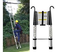 scale a pioli, Scala telescopica pieghevole in alluminio da 3,8 m, 6,2, 4,5, e 7 con ganci piedini for tetto(4.3m/14ft)