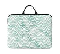 Scale Aqua Menta Bianco Geometria Marmo, Custodia per laptop da 14 pollici, borsa per notebook, custodia per laptop, valigetta con maniglia