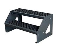 Scale con griglia in acciaio Premium 2 Gradini Scala autoportante Completamente zincata e Antracite Verniciata a polvere - Dimensioni (L x L x H) 44cm x 80cm x 38cm
