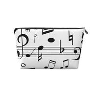 Scale di note musicali nere, Borsa da toilette Borsa per trucco Borsa per cosmetici Borsa da toilette da viaggio portatile