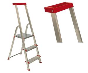 Scale domestica in alluminio con vano superiore - Alu Step Up 131 da 3 a 8 Gradini