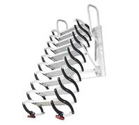 Scale estraibili Scala pieghevole manuale for soffitta, scala for soffitta con montaggio a parete, scala telescopica in acciaio laminato a freddo, scale for soffitto Scalas pieghevole(3.5-3.8m)