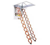 Scale estraibili Scala telescopica a soppalco invisibile completamente automatico a sollevamento in acciaio a carbone pieghevole ladder telescopico carico di carico di 250 kg Scala pieghevole