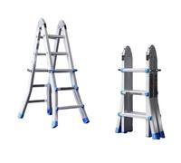 Scale estraibili Scala telescopica con telaio a A, scala pieghevole multiposizione con altezza regolabile e gamba svasata, for scale, interni ed esterni, tetto Scalas pieghevole(3 steps)