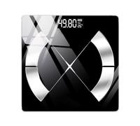 Scale For Body Weight - Accurate USB Smart Weight Scale | Body Composition Monitors For Kitchen Clinic Offices Elderly Travel Wellness - 26 x 26 cm Tempered Glass Digital Display 180 kg Max Load