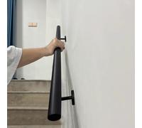 Scale il for Safety - Barra di sostegno da parete in metallo industriale nero per anziani e bambini - 5 m ringhiera per scale interni/esterni per gradini