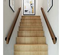 Scale in legno per ringhiera di sicurezza interna con staffe a parete - ringhiera durevole per condominio loft villa & giardino - 8.2 FT ringhiere scale/ils