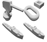 Scale Model Torpedo Boat for German S-100 Schnellboot WWII Wargaming 1/100