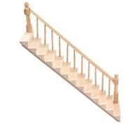 Scale per Bambole Alle Angoli Arrotondati Lucidi Materiale di Betulla Fai da Te Vivd Carino 1/12 Scala in Miniatura per Mestiere (Corrimano destro)