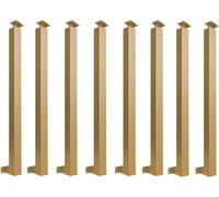 Scale per Scale in Oro gradini colonnelli posti per Balcone del Portico del Ponte e Recinzione di guardrails, colonnelli in Metallo Quadrato, Supporto Laterale (Colore: 8pack, Dimensioni: 80