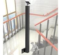 Scale Ringhiera Quadrati A Montaggio Laterale,Montanti per Scale,Ringhiera per Scale Regolabile A 270° Con Base A Staffa Piatta,Corrimano per Scale Per Gradini della Te(Size:105cm/41.3in,Color:Nero)