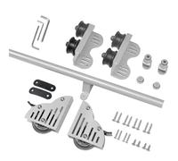 scale rotanti, Kit di ferramenta for scale scorrevoli for biblioteche, ruote for binari mobili, set completo, diverse dimensioni(13ft/400cm Track kit)