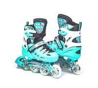 Scale Sports - Pattini in Linea Regolabili con Ruote Luminose per Bambini e Adulti - Pattini a Rotelle per Bambini (Menta) - Taglia M (UK 2-4.5 / EU 34-37)