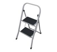 Scaletta 2 gradini in metallo 48x83 cm Scala Sgabello Richiudibile - 9822F