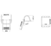 Scaletta 4 gradini bianchi con corrimano - 1 PZ Osculati - 49.546.04 - 4954604