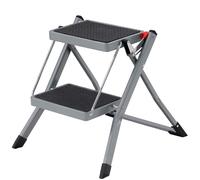 Scaletta a 2 Gradini Scala Pieghevole Gradini di 20 cm Coperti con Gomma