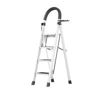 Scaletta a 4 gradini con pedale antiscivolo e ampio | Sgabello pieghevole portatile con impugnatura, for la cucina domestica retrattile