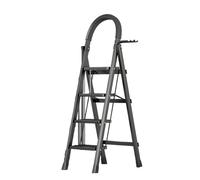 Scaletta a 4 gradini con pedale antiscivolo e ampio | Sgabello pieghevole portatile con impugnatura, for la cucina domestica retrattile