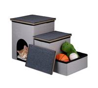 Scaletta Cani Gatti 3 Gradini Scala Letto Rampa Cuccia Animali HLP 41,5x72x33 cm