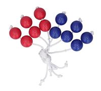 Scaletta da Golf Lancio Palline scaletta Lancio Bolo Set di Ricambio Prato all'aperto Cortile Gioco da Spiaggia per Bambini Adulti Famiglia 3 Rosso 3 Blu