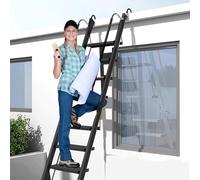 Scaletta di ricambio per letti a castello e a soppalco, binario di sicurezza leggero con corrimano e ganci, gradini pieghevoli per un facile accesso al soffitto o alla soffitta