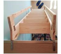 Scaletta extra larga per letto a soppalco per camper, 10,2 cm, in legno, con ganci e staffe, altezza 2 m, perfetta per soffitte e letti a castello