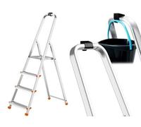 Scaletta in alluminio domestica Step Up Alu Domo da 3 a 7 gradini portata 125 kg