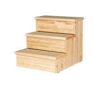 Trixie Pet Scala Scale per Cani e Gatti, Betulla, 40X38 45cm - Passi Tappeto Coperto appoggio Sicuro