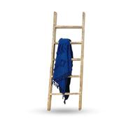 Scaletta in legno massello fatta a mano per casa e bagno, portasciugamani in legno recuperato