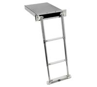 Scaletta incasso con box a scomparsa in acciaio inox 3/4 gradini