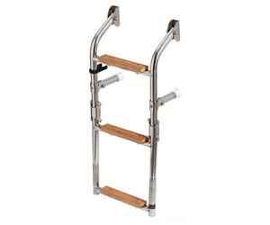 Scaletta inox/legno 3 gradini - 1 PZ Osculati - 49.566.03 - 4956603