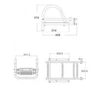 SCALETTA INOX RIBALTABILE 3 GRADINI