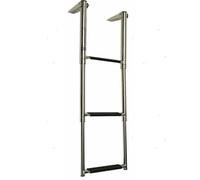 Scaletta inox telescopica 4 gradini neri