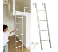 Scaletta Letto a Castello Regolabile Scaletta Letto a Castello Universale con Gancio, Bianco Camper Scala per Letto a Castello per Camper 120 135 140 150 160 165 170 180cm, Scala Corta In Metallo per