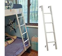 Scaletta Letto a Castello Scala per Letto a Castello per Dormitorio Camper, Scalette di Salita Gemelle Bianche Lunghe Regolabili In Metallo con Ganci, Scalette per Camera da Letto (116cm)
